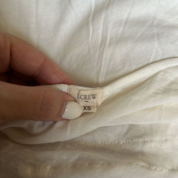 J Crew sz XS white ruffle front tank scoop neck - Picture 5 of 6